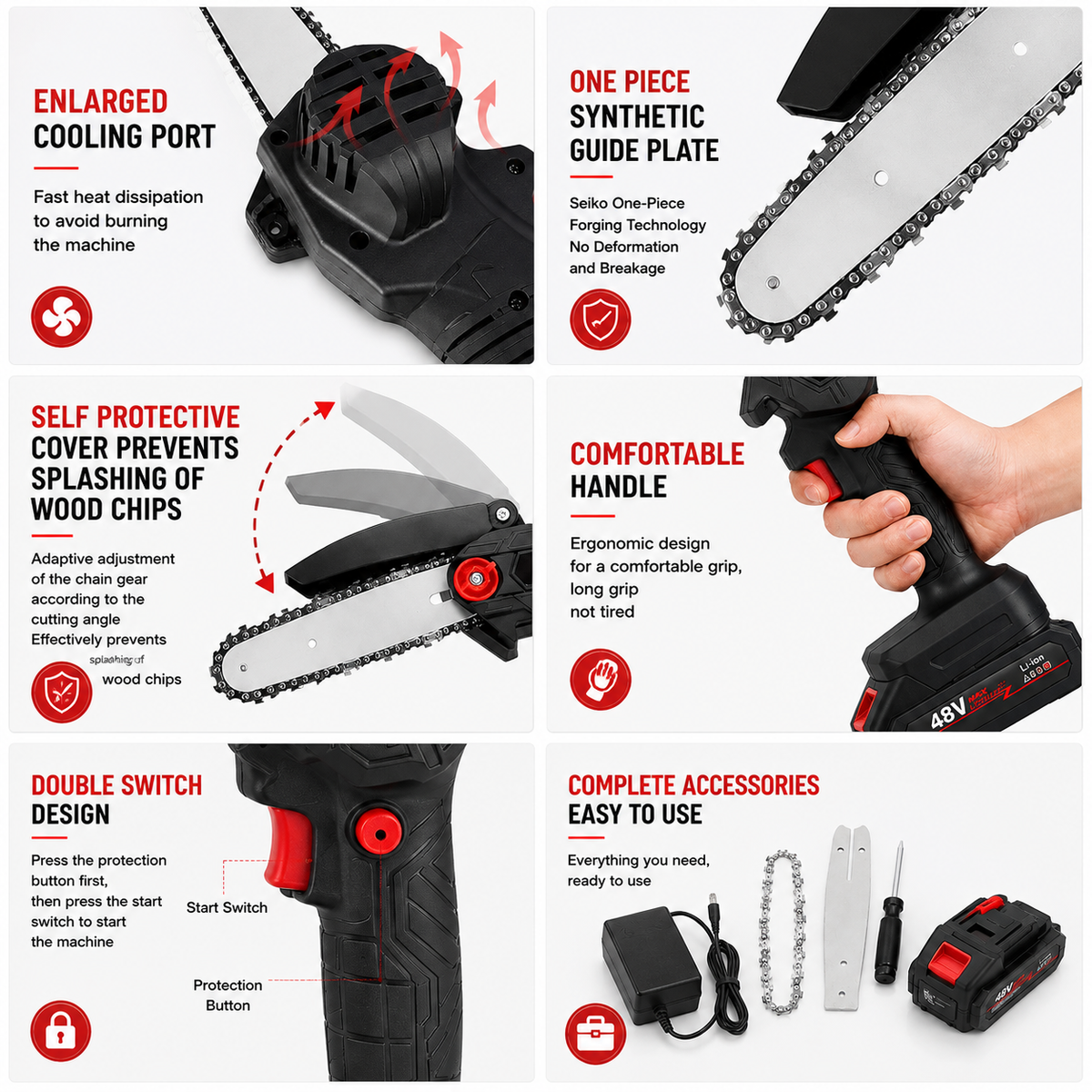 Electric Cordless Chainsaw – Powerful & Portable Wood Cutter