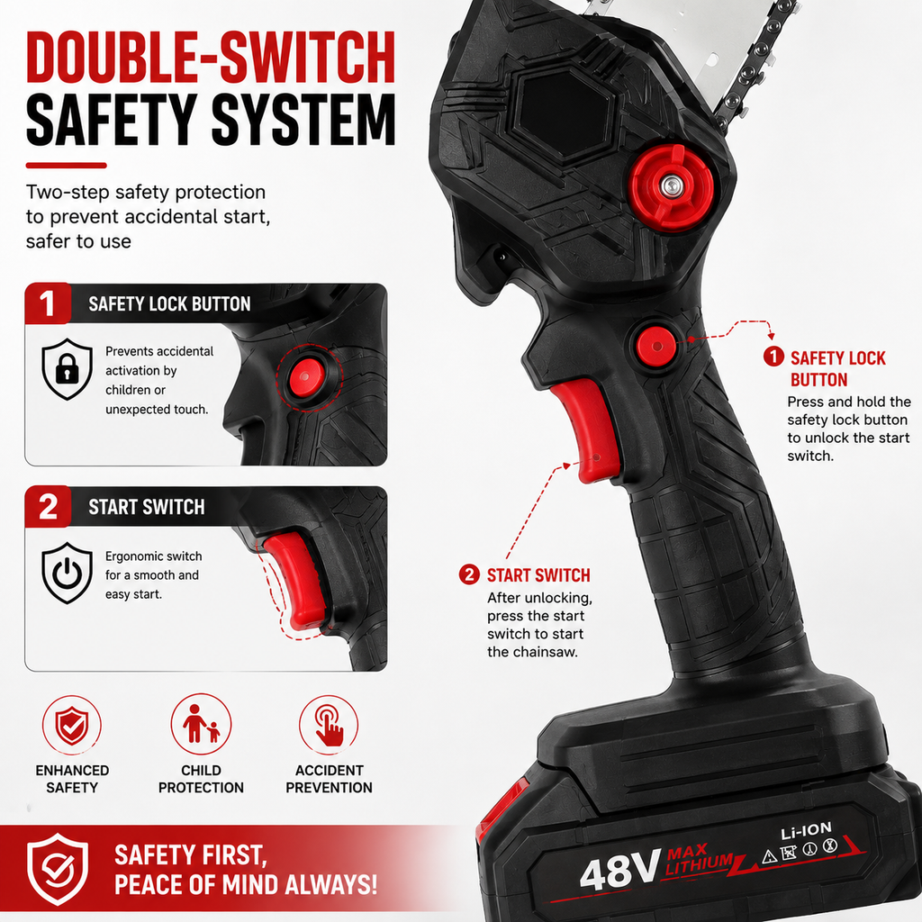 Electric Cordless Chainsaw – Powerful & Portable Wood Cutter