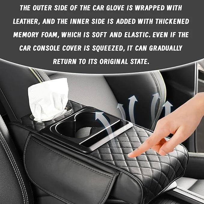 7-in-1 Premium Car Center Console Organizer & Leather Armrest Cover (Copy)