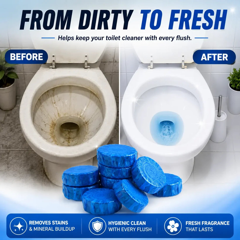 Automatic Toilet Cleaner Tablets – 70 Pcs | Flush Tank Cleaning Tablets for Fresh & Hygienic Toilet | Long-Lasting Freshness